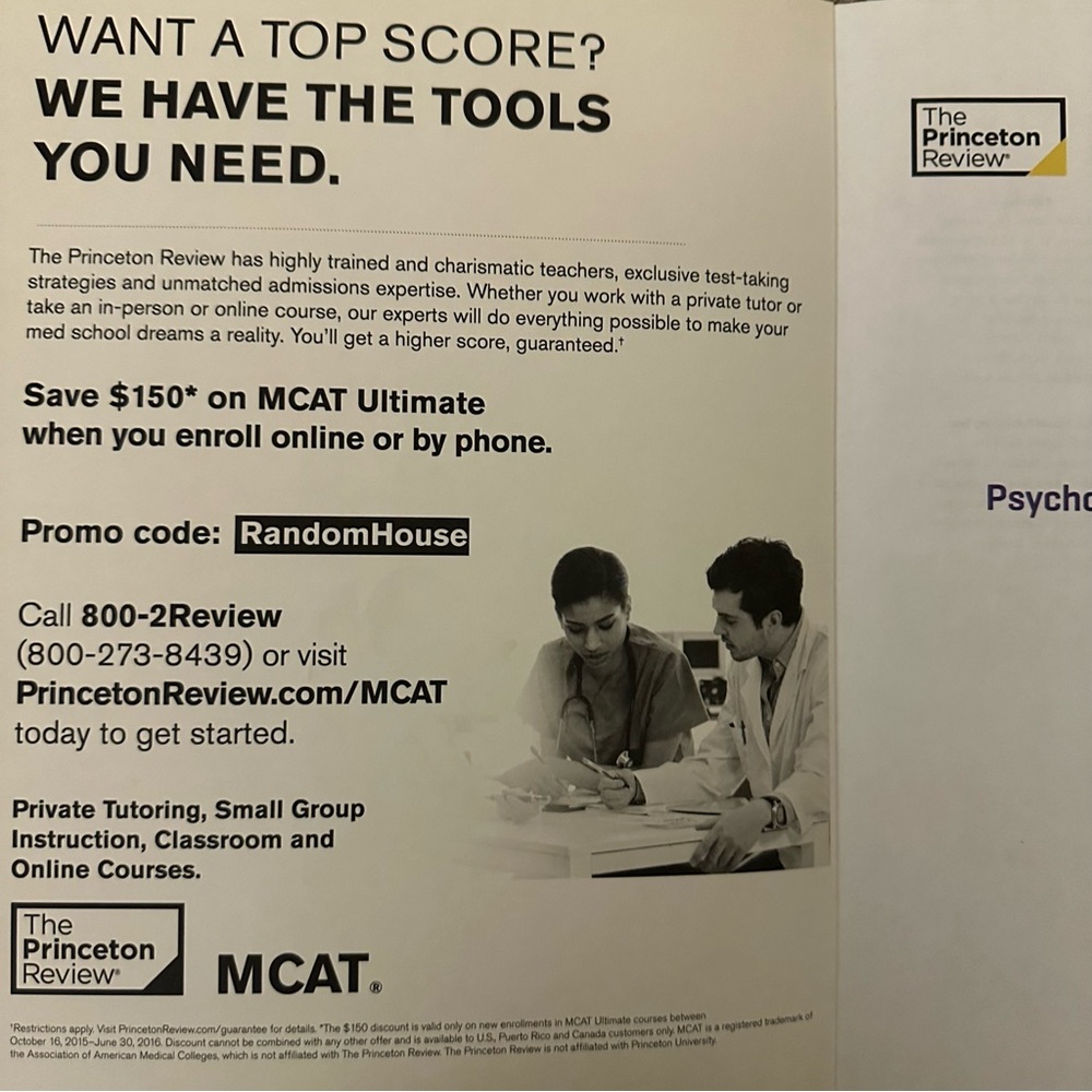 The Princeton Review MCAT Psychology & Sociology Review 2nd Edition Book 3Tests - Picture 5 of 11